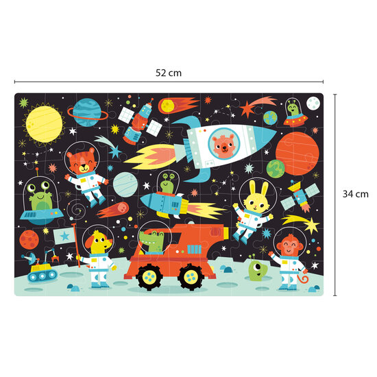 APLI APLI | Puzzle de l'espace phosphorescent + poster 60 pièces