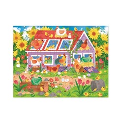 Crocodile Creek | Puzzle maison, 50 pièces - Poulailler