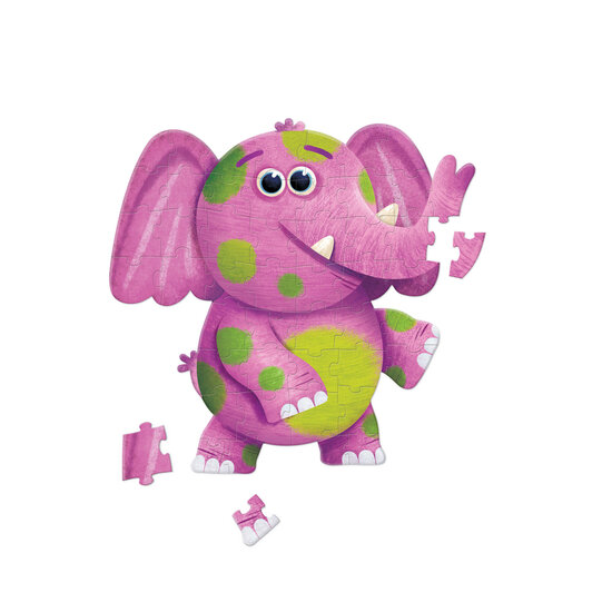 Crocodile Creek Crocodile Creek | Jumbo Shaped Puzzle, 448 pièces - Éléphant