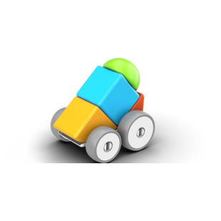 Geomag | Magicube Blocs recyclés Voitures  10 pièces