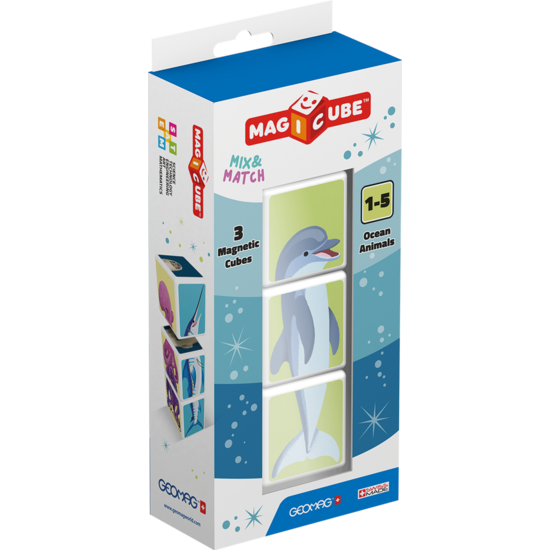 Geomag Geomag | Magicube Mix & Match Animaux marins 3 pièces