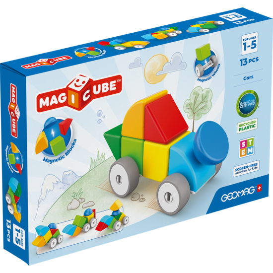 Geomag Geomag | Blocs Magicube Voitures recyclées 13 pièces