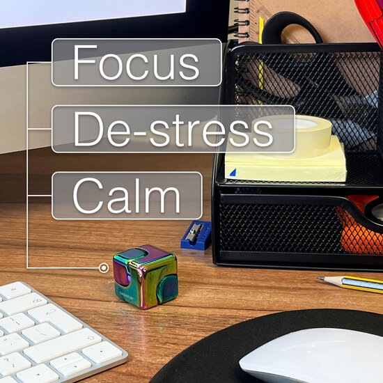 Bopster bopster | Fidget Cube Spinner Multicoloured Metallic