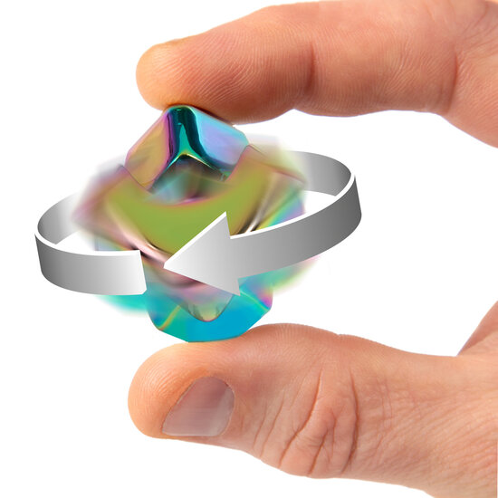 Bopster bopster | Fidget Cube Spinner Multicoloured Metallic