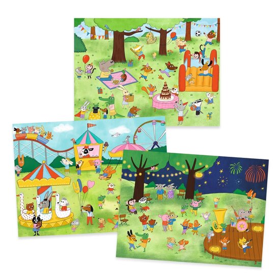 Djeco Djeco | + 100 autocollants transférables et 3 grands décors C'est la fête !