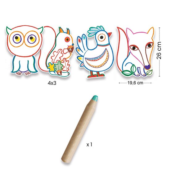 Djeco Djeco | Couleurs Révéler Images Animaux de la forêt