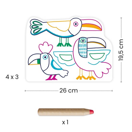 Djeco Djeco | Couleurs Révéler Images Familles d'animaux sauvages