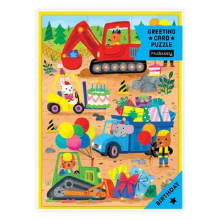 Mudpuppy | Carte de vœux Chantier de construction Puzzle