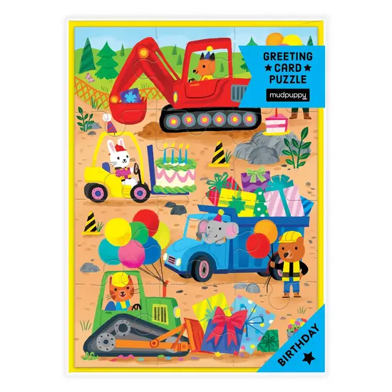 Mudpuppy Mudpuppy | Carte de vœux Chantier de construction Puzzle