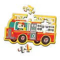 Mudpuppy Mudpuppy | Mini puzzle de 24 pièces en forme de camion de pompiers
