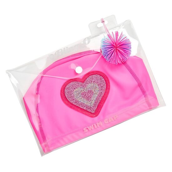 Bling2o Bling2o | Bonnet de bain Cœur Rose +3 ans