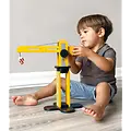 Mentari Mentari | Ensemble de jeu Grue avec 2 véhicules de chantier en bois