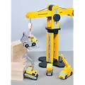 Mentari Mentari | Ensemble de jeu Grue avec 2 véhicules de chantier en bois