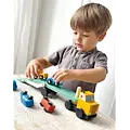 Mentari Mentari | Set de jeu Transporteur de voitures avec 3 voitures en bois