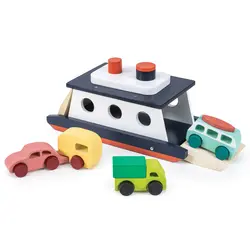 Mentari | Set de jeu Autoferry Bateau et Voitures en Bois