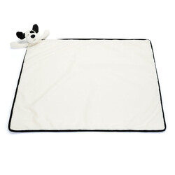 Jellycat | Bashful Black & Cream Puppy Blankie