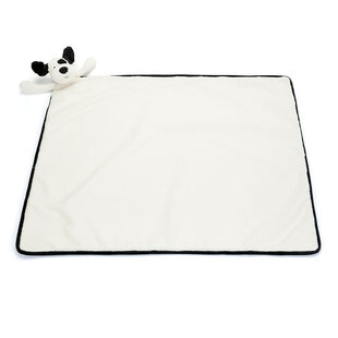 Jellycat | Bashful Black & Cream Puppy Blankie