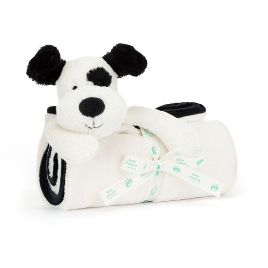 Jellycat Jellycat | Bashful Black & Cream Puppy Blankie