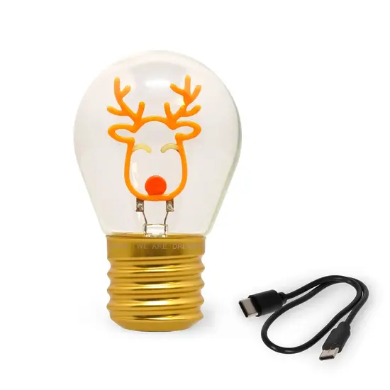 Legami Legami | Lampe de table en forme d'ampoule Bulb Fiction Reindeer