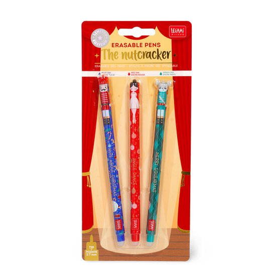 Legami Legami | Lot de 3 stylos gel effaçables - Casse-Noisette
