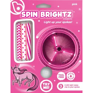 Brightz | Spin Brightz  Tube lumineux à rayons, motif rose pâle