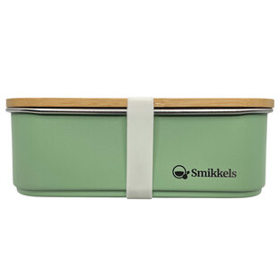 Smikkels | Boîte à lunch avec couvercle en bambou vert 900 ml