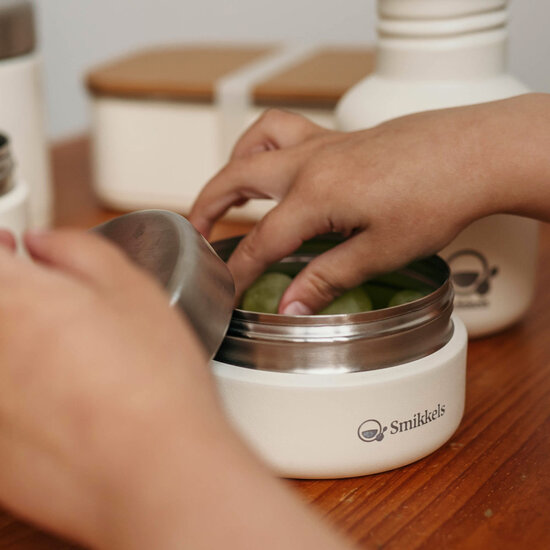 Smikkels Smikkels | Contenant alimentaire en acier inoxydable blanc 280 ml