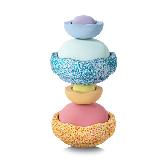 Stapelstein Stapelstein | Summer Rainbow Set Pastel pierres empilees 8 pièces