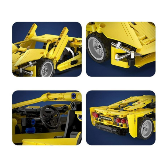 CaDA CaDA | Pull Back Series - Lightning Sport Car 357 pièces Échelle 1:18