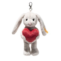 Steiff | Pendant Hoppie rabbit Love, 15 cm Light Grey