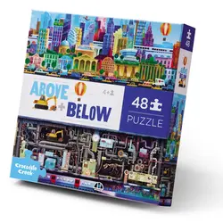 Crocodile Creek | Above + Below Puzzle, 48 pièces - Ville