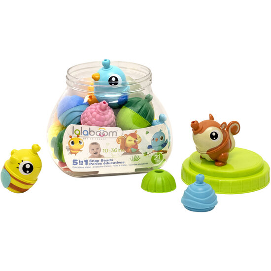 Lalaboom Lalaboom | Perles éducatives avec 3 animaux, 21 pièces