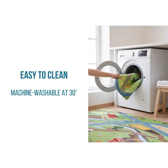 Mats & Joy Mats & Joy | Tapis de jeu Ferme Rue Polaire 130 x 180 cm