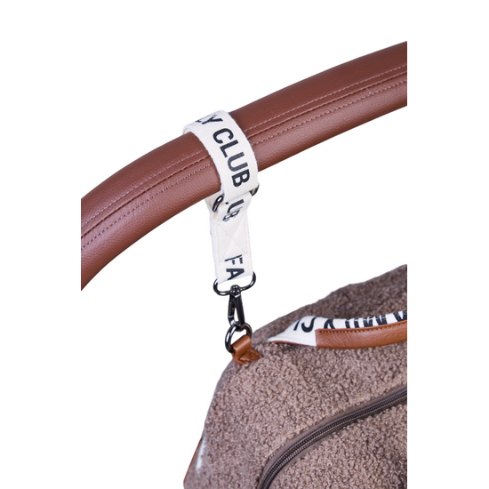 Childwood - Childhome Childhome | Sac à langer Family Club Sac à dos Signature Teddy Doux Marron