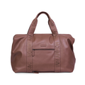 Childwood - Childhome Childhome | Sac à langer Mommy Bag Signature Simili Cuir Marron Foncé