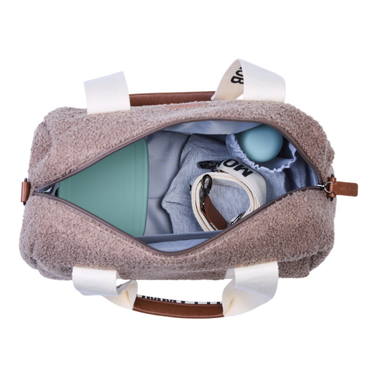 Childwood - Childhome Childhome | Sac à langer Mommy Club Signature Teddy Soft Brown