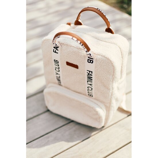 Childwood - Childhome Childhome | Sac à langer Family Club Sac à dos Signature Teddy Écru