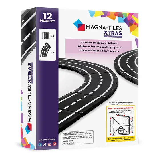Magna-Tiles Magna-Tiles | XTRAS Roads 12 Pièces Set