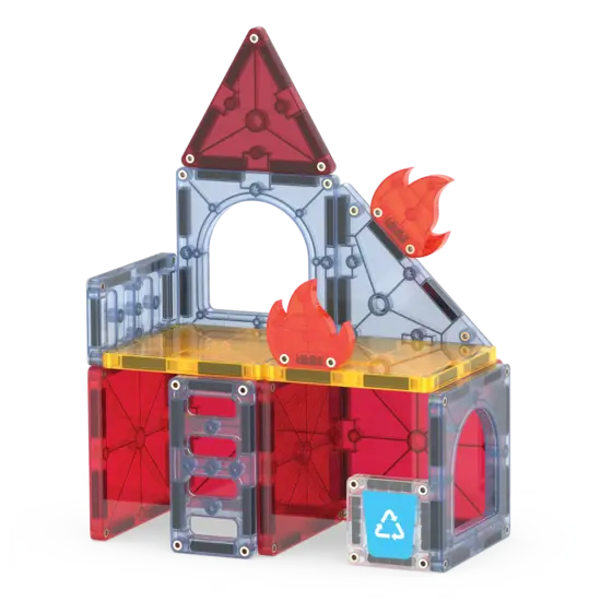 Magna-Tiles Magna-Tiles | Fire Rescue Ensemble de 27 pièces