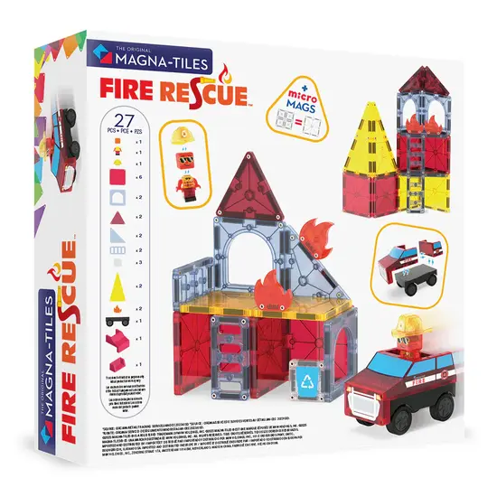 Magna-Tiles Magna-Tiles | Fire Rescue Ensemble de 27 pièces
