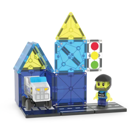 Magna-Tiles Magna-Tiles | Police Patrol Ensemble de 20 pièces