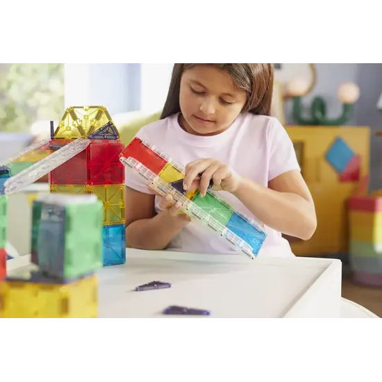 Magna-Tiles Magna-Tiles | Rail Racers Deluxe Ensemble de 90 pièces