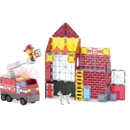 Magna-Tiles Magna-Tiles | Fire Station Ensemble de 50 pièces