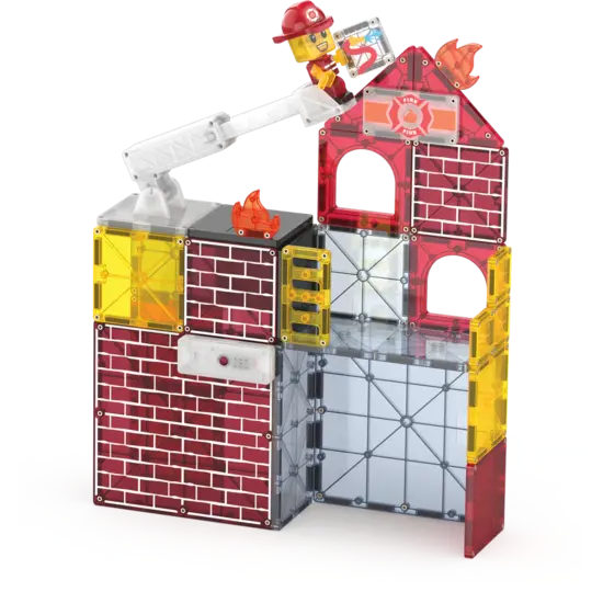 Magna-Tiles Magna-Tiles | Fire Station Ensemble de 50 pièces