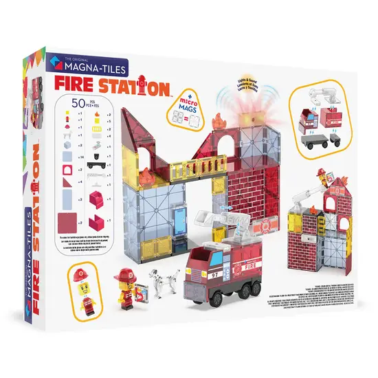 Magna-Tiles Magna-Tiles | Fire Station Ensemble de 50 pièces