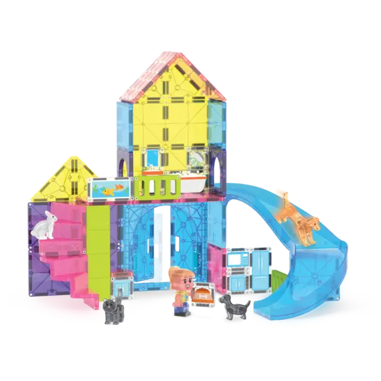 Magna-Tiles Magna-Tiles | Pet Playhouse Ensemble de 50 pièces