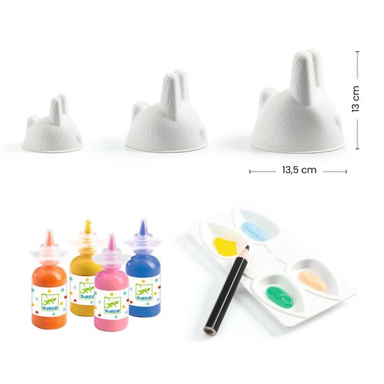 Djeco Djeco | Peinture au doigt Trio de lapins