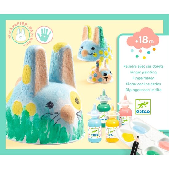 Djeco Djeco | Peinture au doigt Trio de lapins