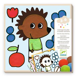Djeco | Peindre avec de la pâte à modeler séchant à l'air libre Les petits copains espiègles du jardin