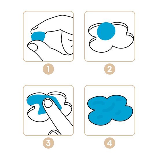 Djeco Djeco | Peindre avec de la pâte à modeler séchant à l'air libre Les petits copains espiègles du jardin